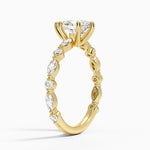 Versailles Three-Quarter Coverage Diamond Ring (1/2 ct. tw.) Yellow Gold 18k Pear Engagement Ring