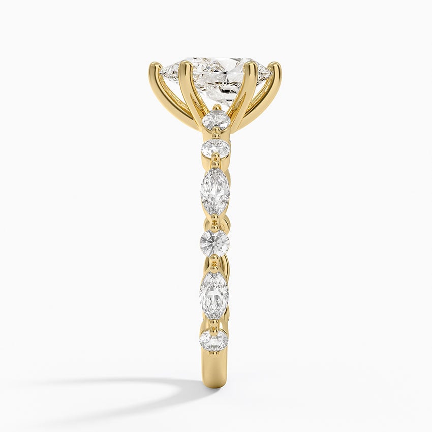 Versailles Three-Quarter Coverage Diamond Ring (1/2 ct. tw.) Yellow Gold 18k Pear Engagement Ring