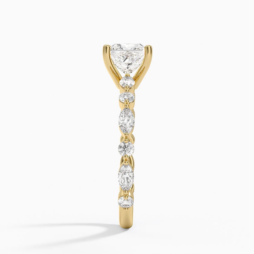 Versailles Three-Quarter Coverage Diamond Ring (1/2 ct. tw.) Yellow Gold 18k Princess Engagement Ring