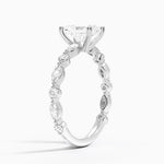 Versailles Three-Quarter Coverage Diamond Ring (1/2 ct. tw.) Platinum Radiant Engagement Ring