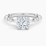 Versailles Three-Quarter Coverage Diamond Ring (1/2 ct. tw.) Platinum Cushion Engagement Ring