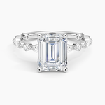 Versailles Three-Quarter Coverage Diamond Ring (1/2 ct. tw.) Platinum Emerald Engagement Ring