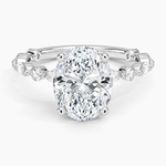 Versailles Three-Quarter Coverage Diamond Ring (1/2 ct. tw.) Platinum Oval Engagement Ring