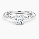 Versailles Three-Quarter Coverage Diamond Ring (1/2 ct. tw.) Platinum Radiant Engagement Ring