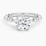 Versailles Three-Quarter Coverage Diamond Ring (1/2 ct. tw.) Platinum Round Engagement Ring