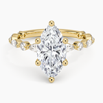 Versailles Three-Quarter Coverage Diamond Ring (1/2 ct. tw.) Yellow Gold 18k Marquise Engagement Ring