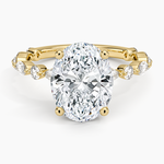 Versailles Three-Quarter Coverage Diamond Ring (1/2 ct. tw.) Yellow Gold 18k Oval Engagement Ring