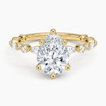 Versailles Three-Quarter Coverage Diamond Ring (1/2 ct. tw.) Yellow Gold 18k Pear Engagement Ring