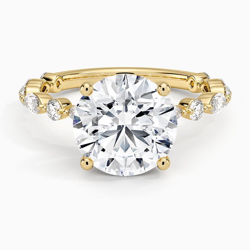 Versailles Three-Quarter Coverage Diamond Ring (1/2 ct. tw.) Yellow Gold 18k Round Engagement Ring
