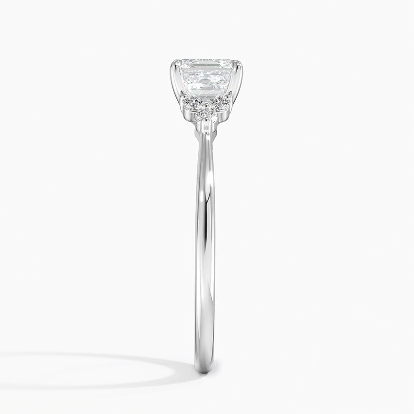 Melody Diamond Ring Platinum Asscher Engagement Ring