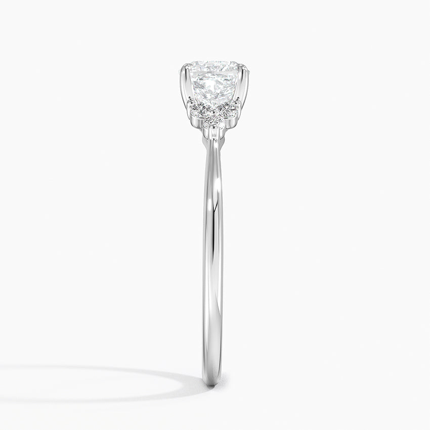 Melody Diamond Ring Platinum Cushion Engagement Ring