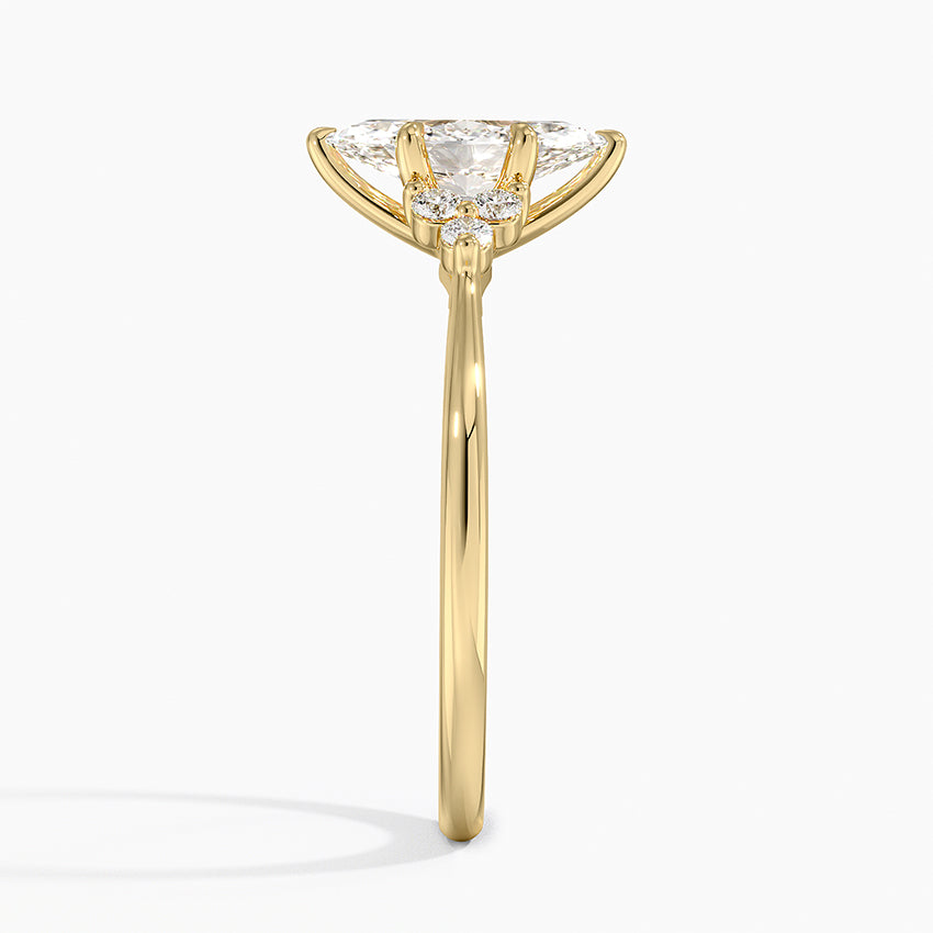 Melody Diamond Ring Yellow Gold 18k Marquise Engagement Ring