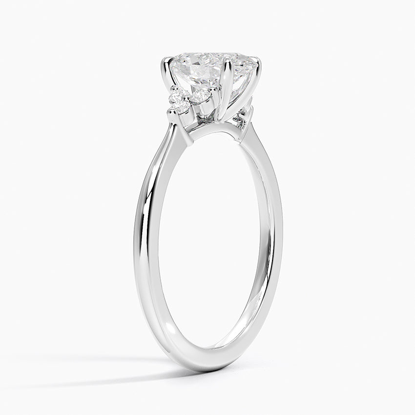 Melody Diamond Ring Platinum Oval Engagement Ring