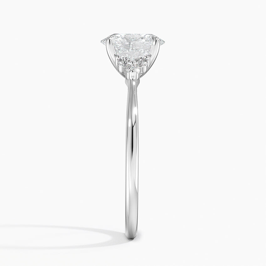 Melody Diamond Ring Platinum Oval Engagement Ring