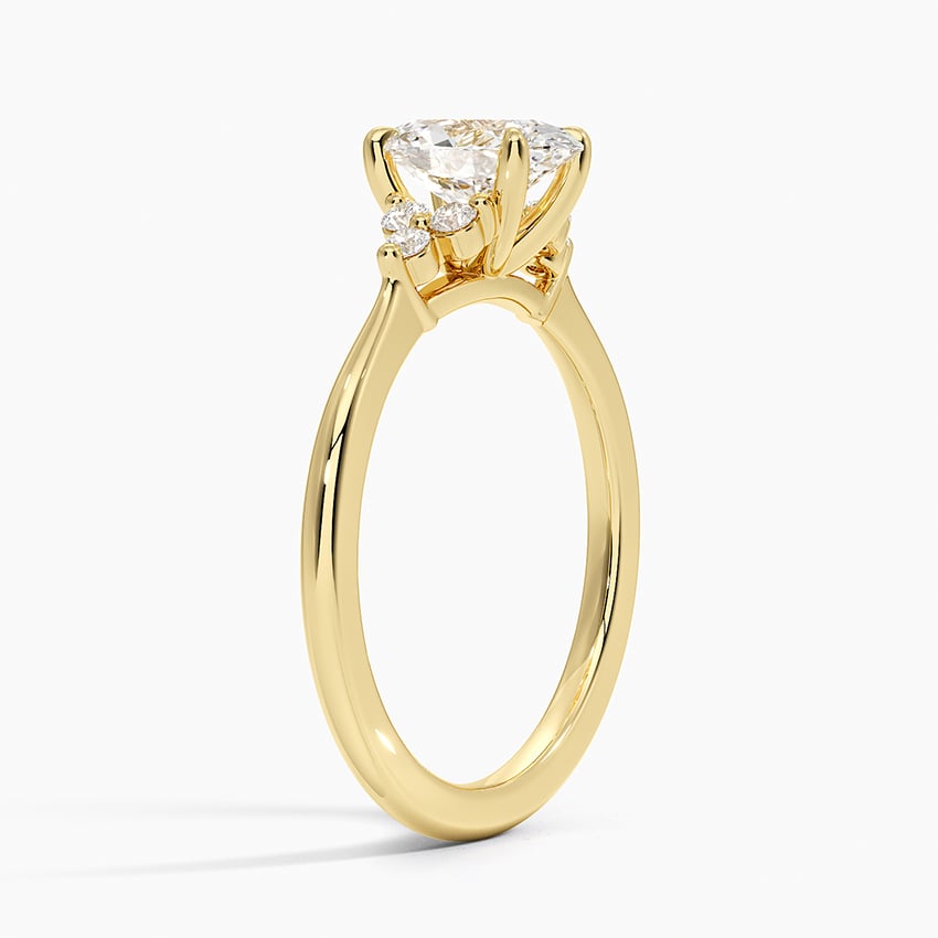 Melody Diamond Ring Yellow Gold 18k Oval Engagement Ring