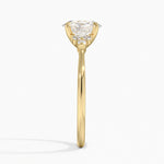 Melody Diamond Ring Yellow Gold 18k Oval Engagement Ring