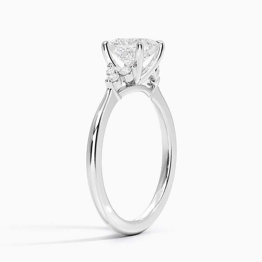 Melody Diamond Ring Platinum Princess Engagement Ring