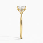 Melody Diamond Ring Yellow Gold 18k Radiant Engagement Ring