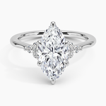 Melody Diamond Ring Platinum Marquise Engagement Ring