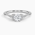 Melody Diamond Ring Platinum Round Engagement Ring