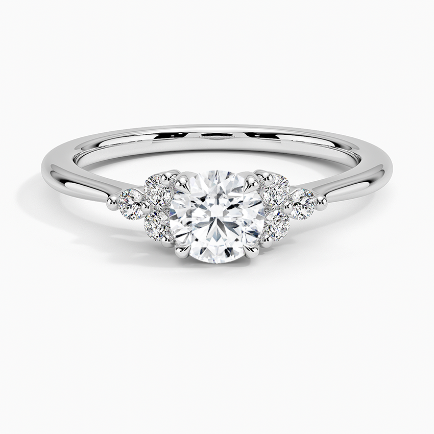 Melody Diamond Ring Platinum Round Engagement Ring