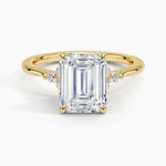 Melody Diamond Ring Yellow Gold 18k Emerald Engagement Ring
