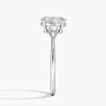 Cometa Three Stone Diamond Ring Platinum Oval Engagement Ring