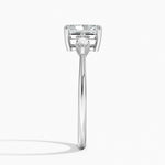 Cometa Three Stone Diamond Ring Platinum Radiant Engagement Ring