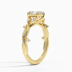 Azalea Twist Diamond Ring Yellow Gold 18k Asscher Engagement Ring