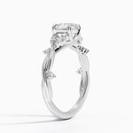 Azalea Twist Diamond Ring Platinum Cushion Engagement Ring