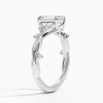Azalea Twist Diamond Ring Platinum Emerald Engagement Ring