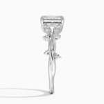 Azalea Twist Diamond Ring Platinum Emerald Engagement Ring