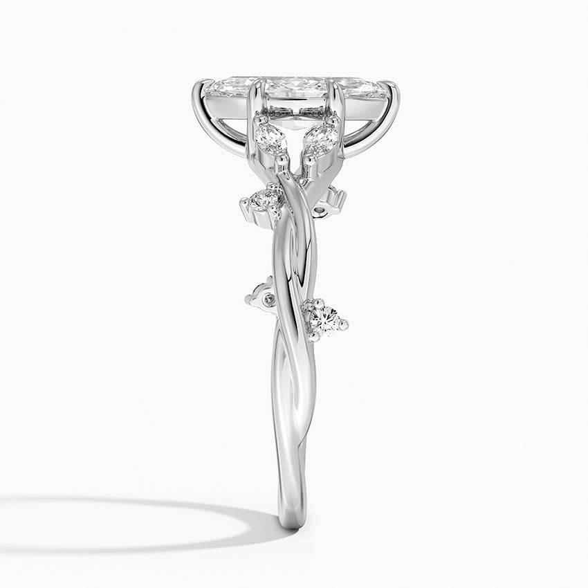 Azalea Twist Diamond Ring Platinum Marquise Engagement Ring