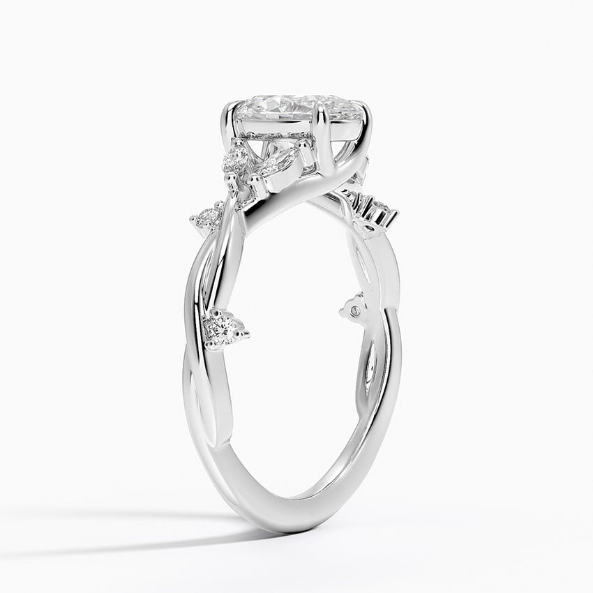Azalea Twist Diamond Ring Platinum Oval Engagement Ring