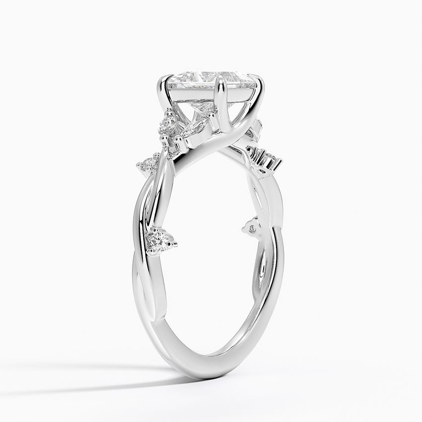 Azalea Twist Diamond Ring Platinum Princess Engagement Ring