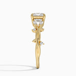 Azalea Twist Diamond Ring Yellow Gold 18k Princess Engagement Ring