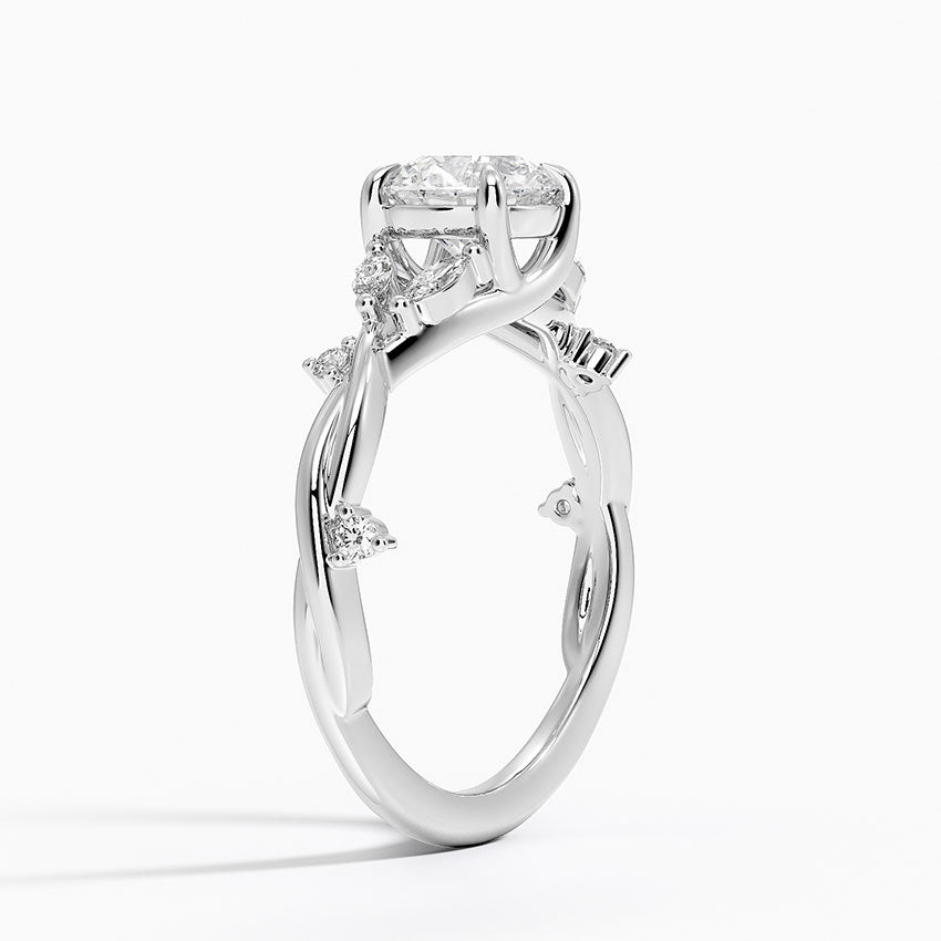 Azalea Twist Diamond Ring Platinum Round Engagement Ring