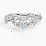 Azalea Twist Diamond Ring Platinum Oval Engagement Ring