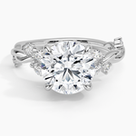 Azalea Twist Diamond Ring Platinum Round Engagement Ring