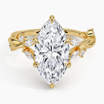 Azalea Twist Diamond Ring Yellow Gold 18k Marquise Engagement Ring