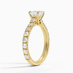 Anthology Three-Quarter Coverage Diamond Ring Yellow Gold 18k Asscher Engagement Ring