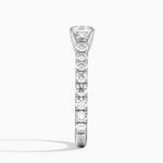 Anthology Three-Quarter Coverage Diamond Ring Platinum Cushion Engagement Ring