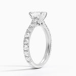Anthology Three-Quarter Coverage Diamond Ring Platinum Emerald Engagement Ring