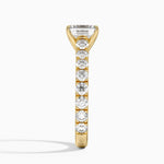 Anthology Three-Quarter Coverage Diamond Ring Yellow Gold 18k Emerald Engagement Ring