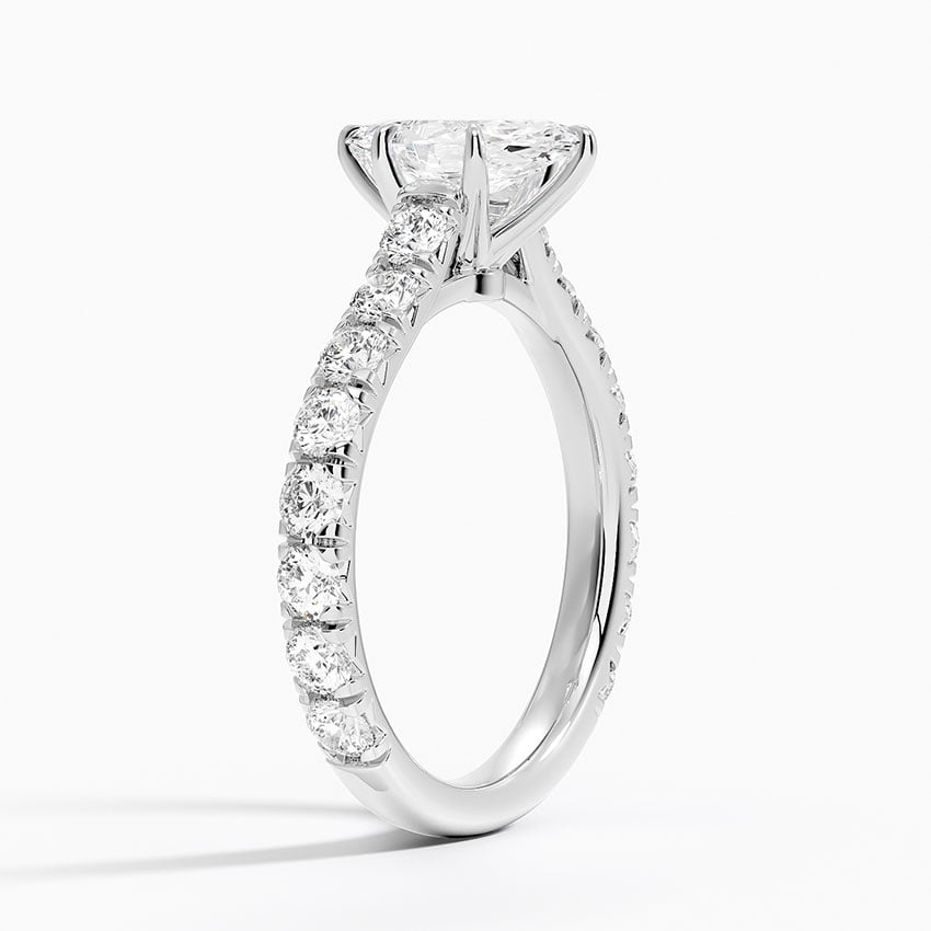 Anthology Three-Quarter Coverage Diamond Ring Platinum Marquise Engagement Ring