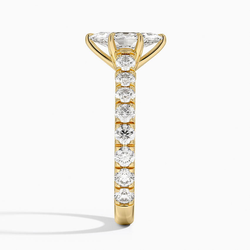 Anthology Three-Quarter Coverage Diamond Ring Yellow Gold 18k Marquise Engagement Ring