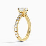 Anthology Three-Quarter Coverage Diamond Ring Yellow Gold 18k Princess Engagement Ring