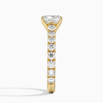 Anthology Three-Quarter Coverage Diamond Ring Yellow Gold 18k Radiant Engagement Ring