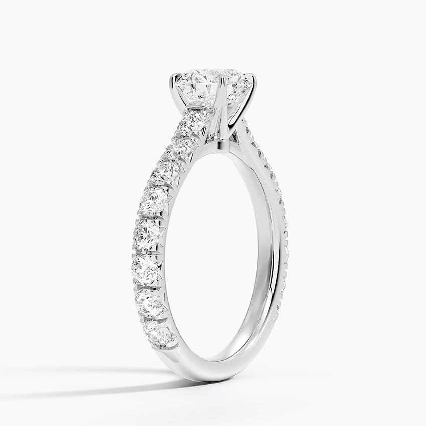 Anthology Three-Quarter Coverage Diamond Ring Platinum Round Engagement Ring