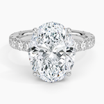 Anthology Three-Quarter Coverage Diamond Ring Platinum Oval Engagement Ring